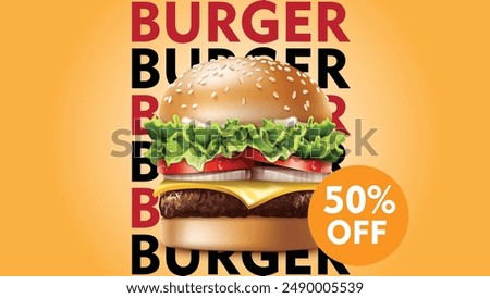 Burger deal with 50% off 