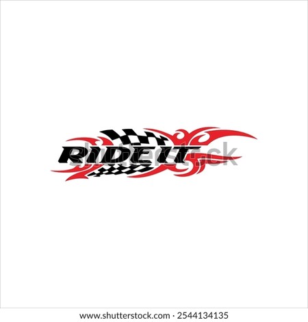 Ride it writing decorated with tribal. This can be used as a graphic design