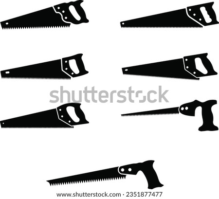 Hand Saw Svg, SAW Tool svg, Hand Saw Silhouette Vector Design