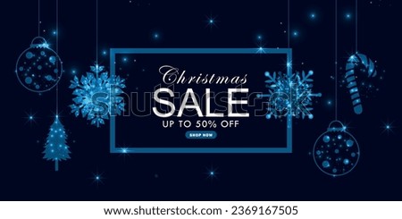 Christmas sale banner with decorative element