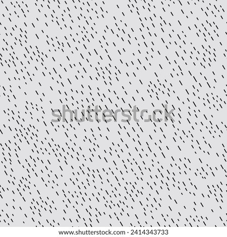 Water drops on a glass. Monochrome seamless pattern. Many small black dashes on a gray background. Abstract background with diagonal lines.  Minimalist print for your design.