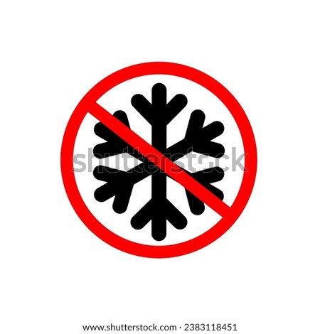 vector of no freeze sign on white background