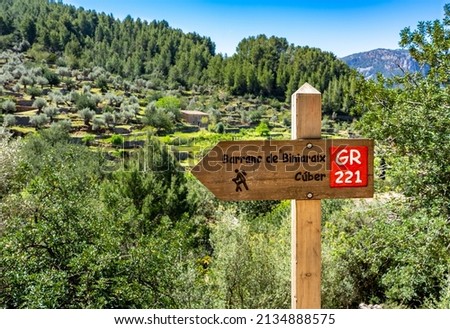 Similar – Image, Stock Photo Hiking trail through a beech forest