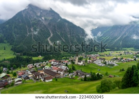 Image, Stock Photo Kleinwalsertal in the evening