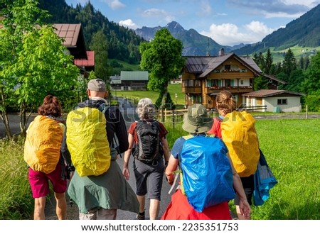 Similar – Image, Stock Photo Kleinwalsertal in the evening