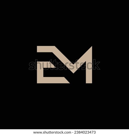 EM, ME Alphabet Letters Logo Monogram