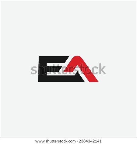 Vector ea, ae creative modern letter logo concept.