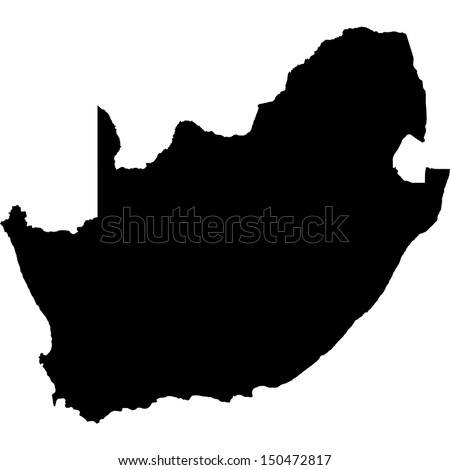 High detailed vector map - South Africa 