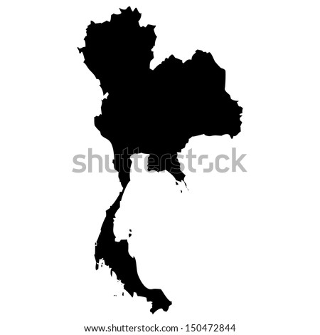 High detailed vector map - Thailand 