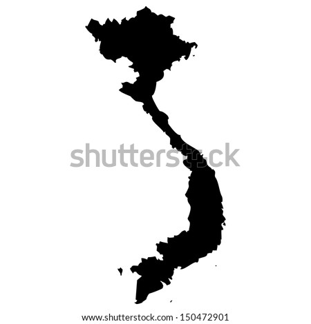 High detailed vector map - Vietnam 