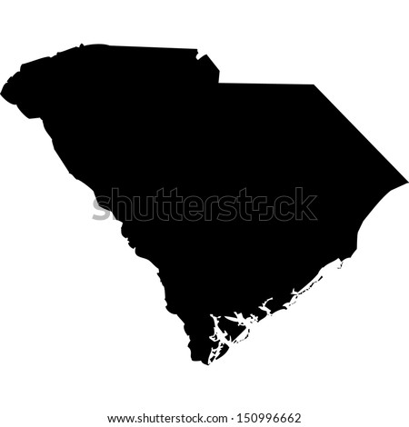 High detailed vector map - South Carolina 