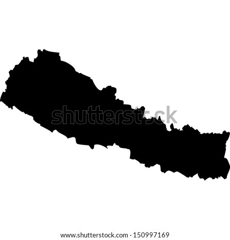 High detailed vector map - Nepal 