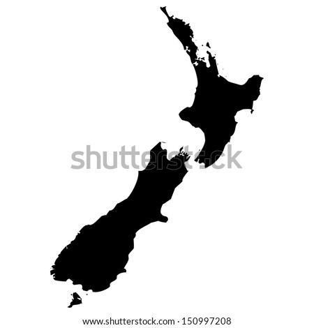 High detailed vector map - New Zealand 