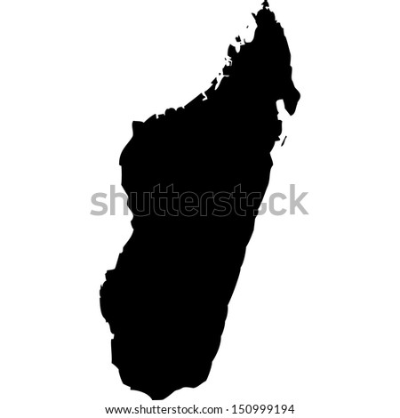 High detailed vector map - Madagascar 