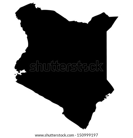 High detailed vector map - Kenya 