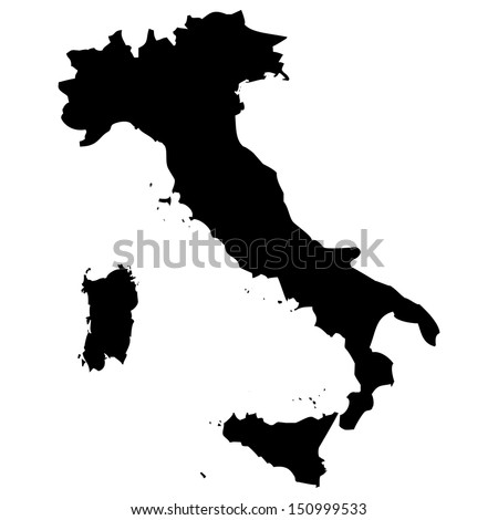 High detailed vector map - Italy 