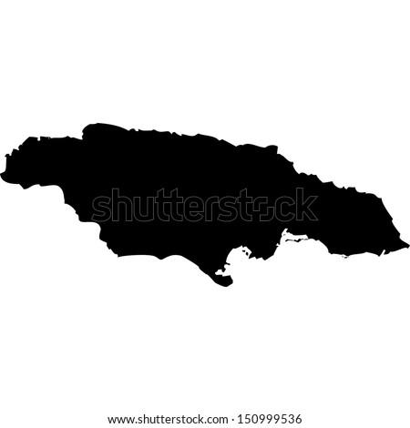 High detailed vector map - Jamaica 