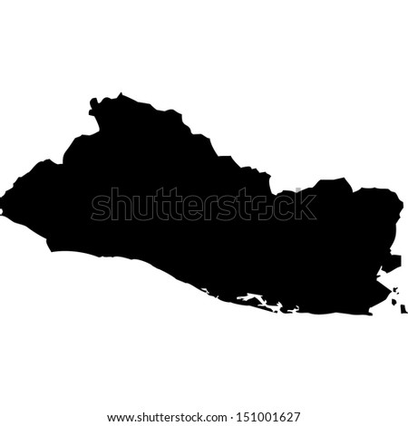 High detailed vector map - El Salvador 