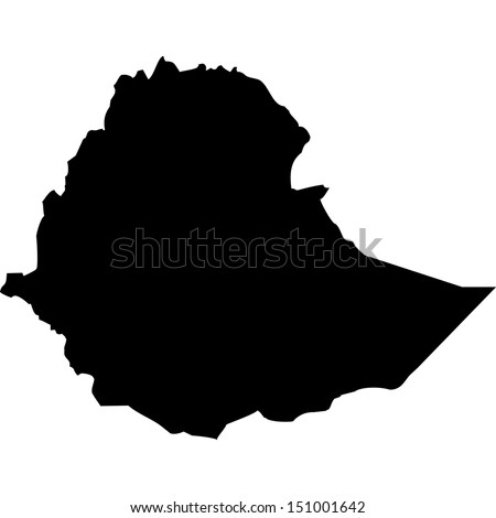 High detailed vector map - Ethiopia 