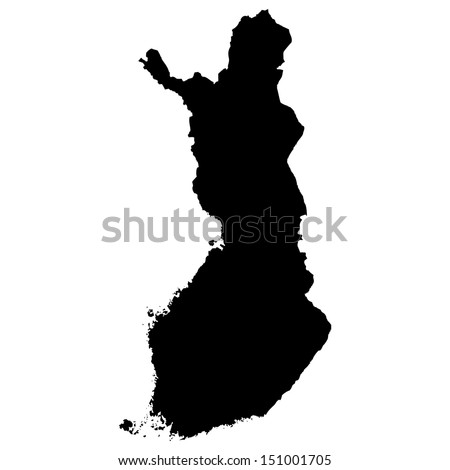 High detailed vector map - Finland 