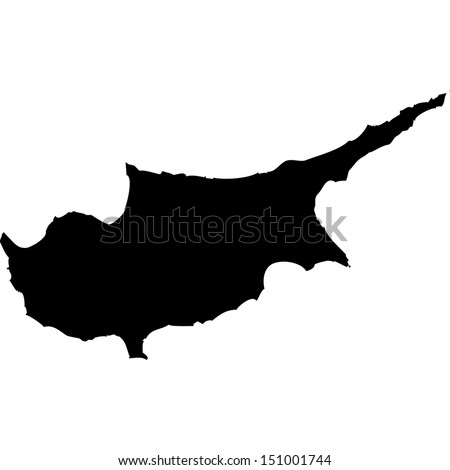 High detailed vector map - Cyprus 