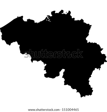 High detailed vector map - Belgium 
