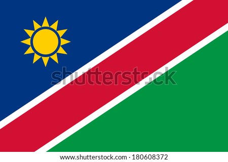 High detailed vector flag of Namibia