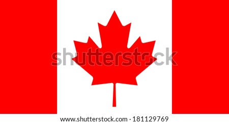 High detailed vector flag of Canada