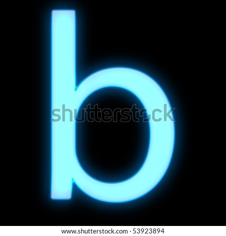 Glowing Neon Font - Small Letter B Stock Photo 53923894 : Shutterstock
