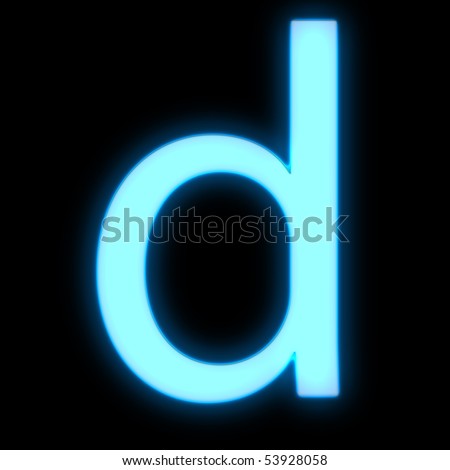 Glowing Neon Font - Small Letter D Stock Photo 53928058 : Shutterstock