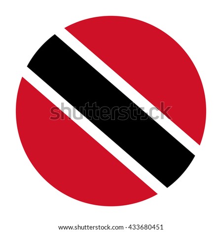 Simple vector button flag - Trinidad and Tobago