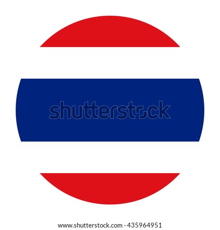 Simple vector button flag - Thailand
