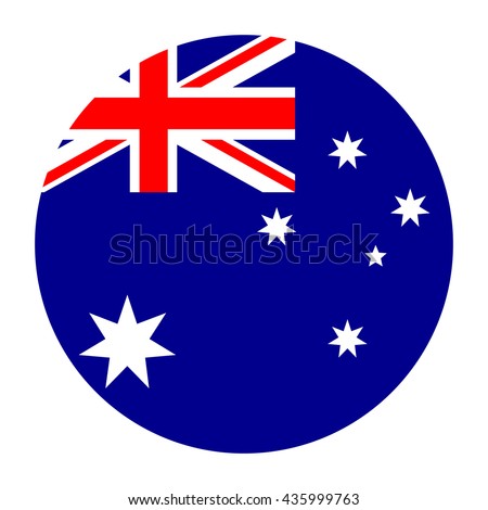 Simple vector button flag - Australia