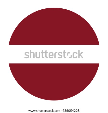 Simple vector button flag - Latvia