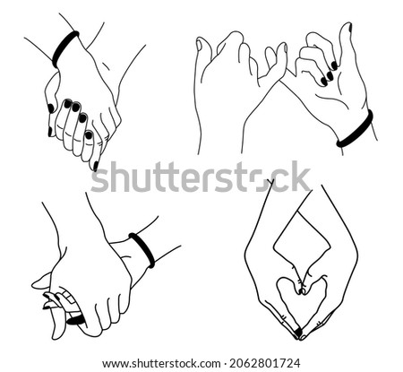 Two People Holding Hands Drawing | Free download on ClipArtMag