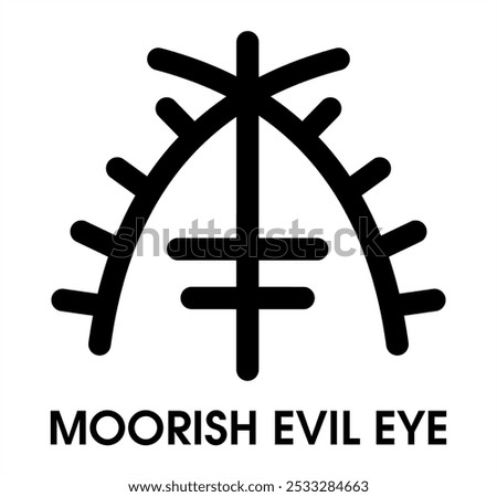 Moorish evil eye. A Moorish symbol that is considered a talisman against the 