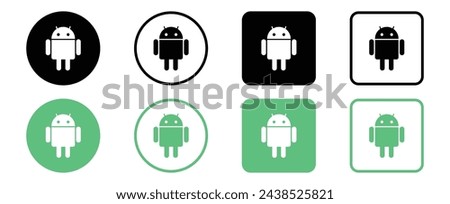 Set of android icons. Vector Illustration.