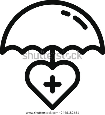 health insurance icon Collection. Insurance and assurance symbol. Vector Illustration.