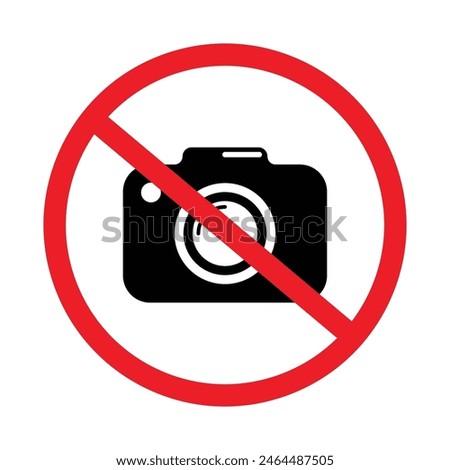 Set of recording forbidden icons. Prohibited No recording icon. Vector Illustration.