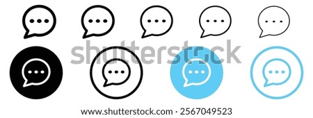 Set of comment speech bubble icon collection. talk, message, Bubble, chat, comment symbol. Vector Illustration.