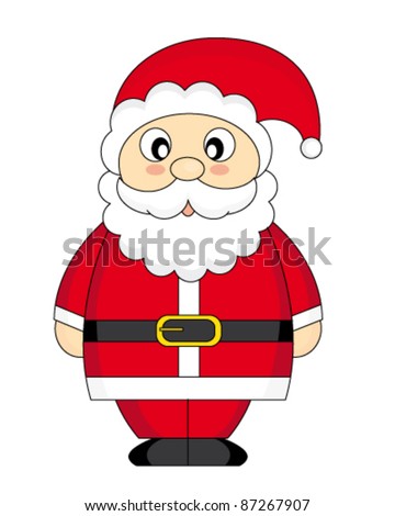 Santa Claus. Cartoon Isolated On White Background Stock Vector ...