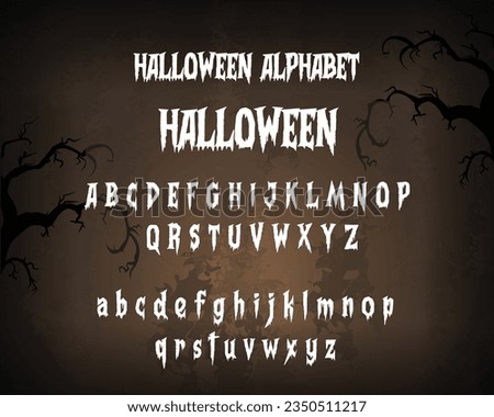 Halloween Style Font Alphabet Letters Vector Resource