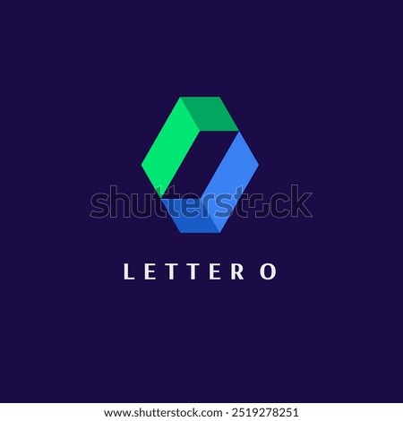 Vector logo design for business. Letter O sign.