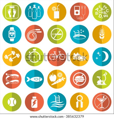 SEARCH AND BUY THIS PRODUCT Royalty-free Basic - Health and Fitness icons #124836100
