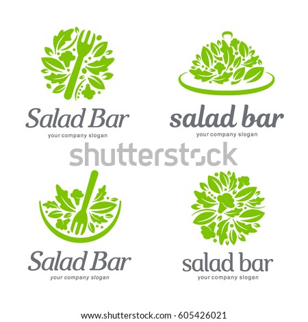 Vector logo template. Salad bar