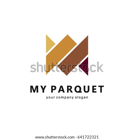 Vector abstract logo template. Logo parquet, laminate, flooring, tiles