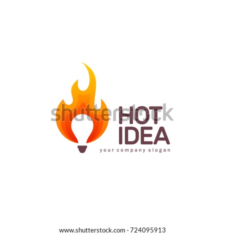 Vector logo design template. Creative sign icon. Hot idea 