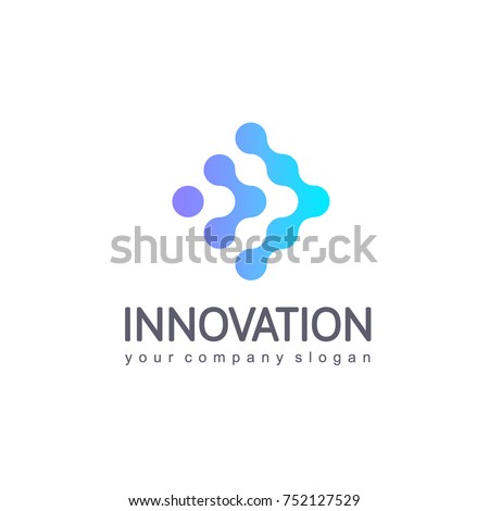 Vector logo design template for business. Innovation sign.