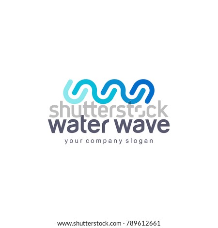 Vector logo design template. Water Wave. Clean water. 