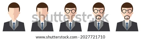 Set of business man icon